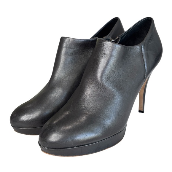 Vince Camuto Elvin High Heel Bootie Shoe Size 7.5 Buttery Soft Black Leather - Picture 4 of 11